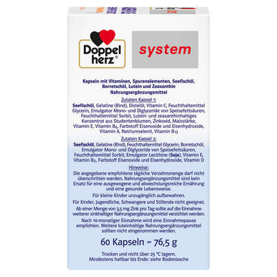 Doppelherz system AUGEN PLUS SEHKRAFT + SCHUTZ + Tränenfilm-Formel, A-Nr.: 3448468 - 04