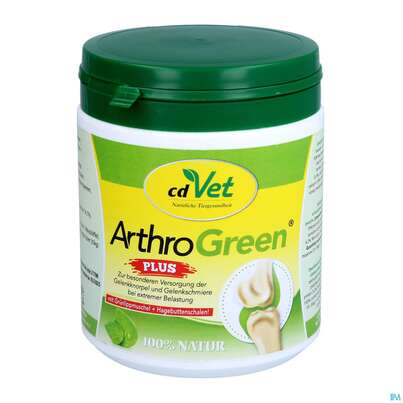 Sie sehen eine Packung Veterinaerprodukte Cdvet Arthro Green Plus 330g, Produktbild: 01 Veterinaerprodukte Cdvet Arthro Green Plus 330g, A-Nr.: 3933614 - 01
