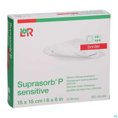 Sie sehen eine Packung Suprasorb/p Sen B 15x15cm 10st, Produktbild: 03 Suprasorb/p Sen B 15x15cm 10st, A-Nr.: 5136106 - 03