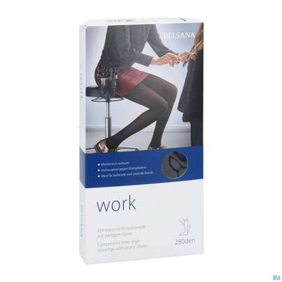 Sie sehen eine Packung Stuetzstruempfe Belsana/work Ad Knie Gr S Nachtblau 2st, Produktbild: 03 Stuetzstruempfe Belsana/work Ad Knie Gr S Nachtblau 2st, A-Nr.: 5225100 - 03