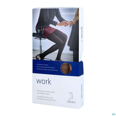 Sie sehen eine Packung Stuetzstruempfe Belsana/work Ag Schenkel Gr M Make-up 2st, Produktbild: 02 Stuetzstruempfe Belsana/work Ag Schenkel Gr M Make-up 2st, A-Nr.: 5233588 - 02