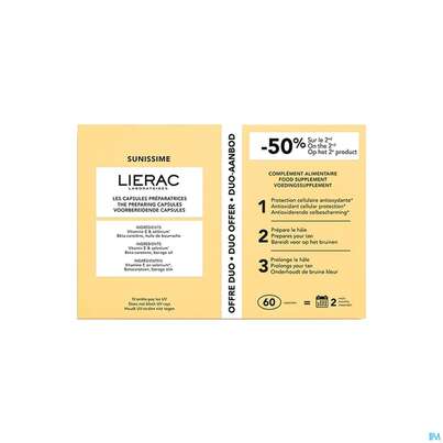 Sonnenprodukte Lierac Sunissime Preparing Capsules 60cap 2pk, A-Nr.: 5849705 - 02
