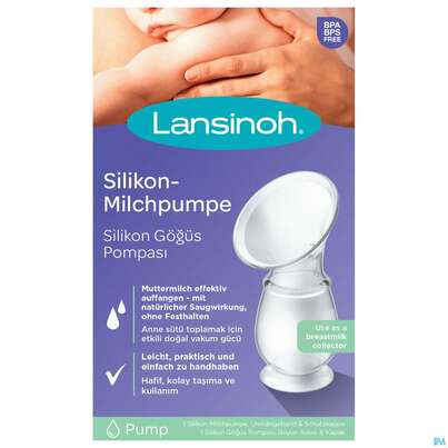Sie sehen eine Packung Milchpumpen-u.zubehoer Lansinoh Silikon Milchpumpe Muttermilch 1st, Produktbild: 02 Milchpumpen-u.zubehoer Lansinoh Silikon Milchpumpe Muttermilch 1st, A-Nr.: 5219128 - 02