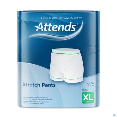 Sie sehen eine Packung Inkontinenz Attends Stretch Pants Netzhosen Xxxl 15st, Produktbild: 02 Inkontinenz Attends Stretch Pants Netzhosen Xxxl 15st, A-Nr.: 5066854 - 02