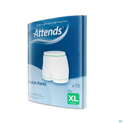 Sie sehen eine Packung Inkontinenz Attends Stretch Pants Netzhosen Xxxl 15st, Produktbild: 03 Inkontinenz Attends Stretch Pants Netzhosen Xxxl 15st, A-Nr.: 5066854 - 03