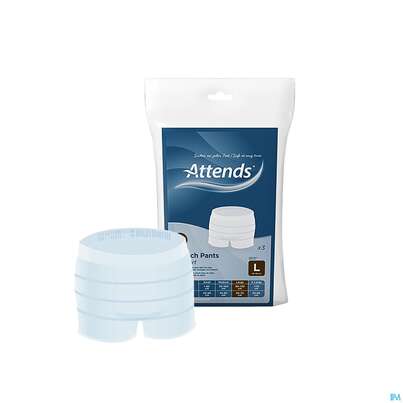 Sie sehen eine Packung Inkontinenz Attends Stretch/pants Comfort Fixierhosen L 3st, Produktbild: 03 Inkontinenz Attends Stretch/pants Comfort Fixierhosen L 3st, A-Nr.: 4039594 - 03