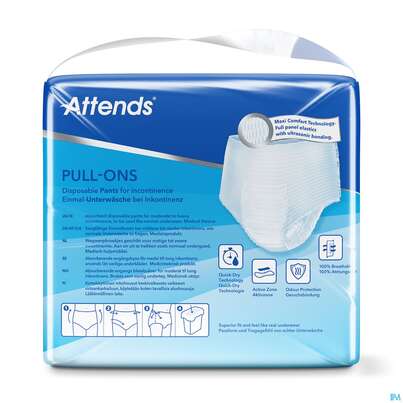 Sie sehen eine Packung Inkontinenz Attends/pull-ons Pants/einmalhosen 6 Small 72st, Produktbild: 03 Inkontinenz Attends/pull-ons Pants/einmalhosen 6 Small 72st, A-Nr.: 5603789 - 03