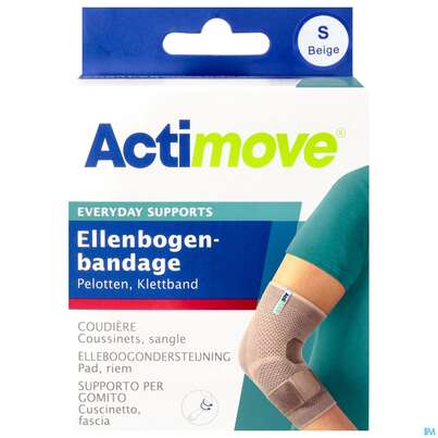 Sie sehen eine Packung Ellbogenbandagen Actimove Epimotion Gr S 21-23cm 1st, Produktbild: 01 Ellbogenbandagen Actimove Epimotion Gr S 21-23cm 1st, A-Nr.: 5059788 - 01