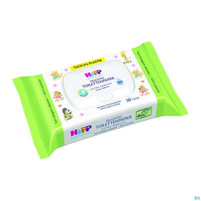 Sie sehen eine Packung Hipp Feuchtes Toilettenpapier 9577 50st, Produktbild: 01 Hipp Feuchtes Toilettenpapier 9577 50st, A-Nr.: 4487513 - 01