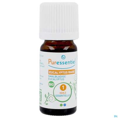 Sie sehen eine Packung Aetherische Oele Puressentiel/bio Eucalyptus Radiata 10ml, Produktbild: 02 Aetherische Oele Puressentiel/bio Eucalyptus Radiata 10ml, A-Nr.: 4934113 - 02