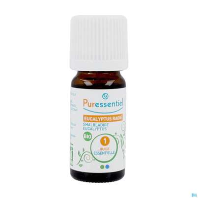 Sie sehen eine Packung Aetherische Oele Puressentiel/bio Eucalyptus Radiata 10ml, Produktbild: 04 Aetherische Oele Puressentiel/bio Eucalyptus Radiata 10ml, A-Nr.: 4934113 - 04