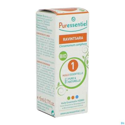 Sie sehen eine Packung Aetherische Oele Puressentiel/bio Ravintsara 5ml, Produktbild: 04 Aetherische Oele Puressentiel/bio Ravintsara 5ml, A-Nr.: 4934107 - 04