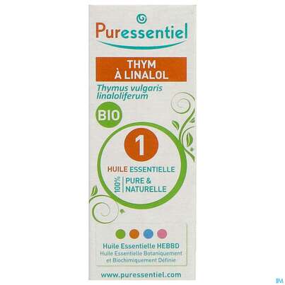 Sie sehen eine Packung Aetherische Oele Puressentiel/bio Thymian 5ml, Produktbild: 01 Aetherische Oele Puressentiel/bio Thymian 5ml, A-Nr.: 4934165 - 01