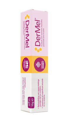 Sie sehen eine Packung DerMel Wundsalbe Honigwundsalbe, Produktbild: 01 DerMel Wundsalbe Honigwundsalbe, A-Nr.: 4733900 - 01