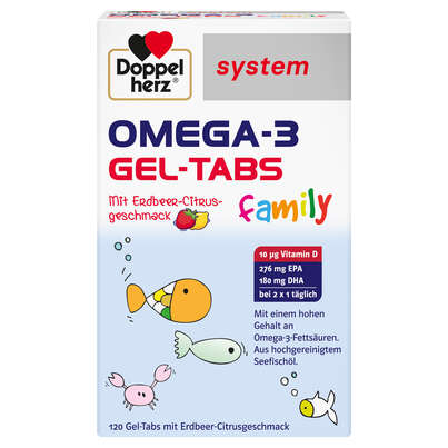 Doppelherz system OMEGA-3 family Gel-Tabs zum Kauen, A-Nr.: 5886178 - 01