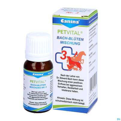 Veterinaerprodukte Petvital Bachbluetenmischung Nr 3 Aggression 10g, A-Nr.: 3202951 - 04