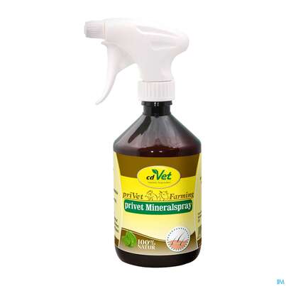 Sie sehen eine Packung Veterinaerprodukte Privet Mineralspray 500ml, Produktbild: 01 Veterinaerprodukte Privet Mineralspray 500ml, A-Nr.: 4743956 - 01