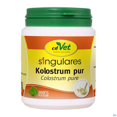 Sie sehen eine Packung Veterinaerprodukte Singulares Kolostrum Pur 100g, Produktbild: 01 Veterinaerprodukte Singulares Kolostrum Pur 100g, A-Nr.: 4288305 - 01