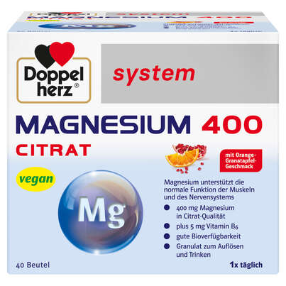 Doppelherz system MAGNESIUM 400 CITRAT Trinkgranulat, A-Nr.: 4137167 - 01