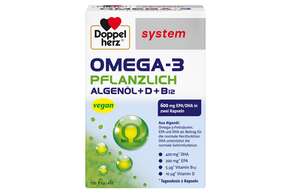 Doppelherz system OMEGA-3 PFLANZLICH Herzfunktion + Immunsystem, A-Nr.: 5677061 - 01