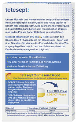 Tetesept Magnesium 500 Tag Nacht, A-Nr.: 5608083 - 02