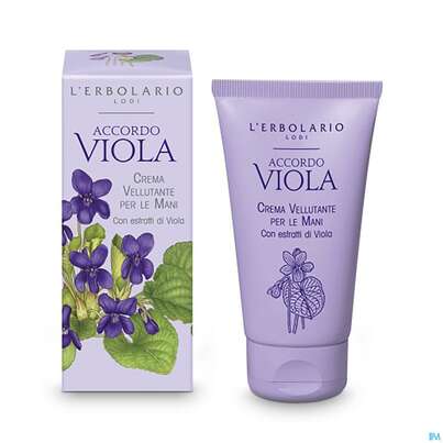Sie sehen eine Packung L Erbolario Handcreme Accordo Viola Veilchen 026.6 75ml, Produktbild: 01 L Erbolario Handcreme Accordo Viola Veilchen 026.6 75ml, A-Nr.: 4069922 - 01