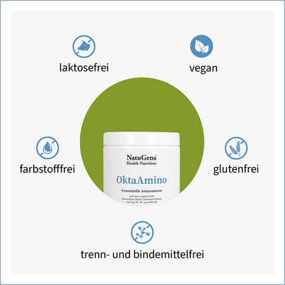 Sie sehen eine Packung NatuGena OktaAmino Presslinge, Produktbild: 03 NatuGena OktaAmino Presslinge, A-Nr.: 5178317 - 03