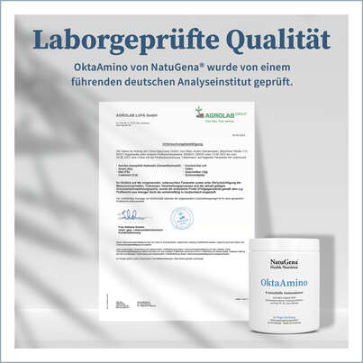 Sie sehen eine Packung NatuGena OktaAmino Presslinge, Produktbild: 05 NatuGena OktaAmino Presslinge, A-Nr.: 5178317 - 05