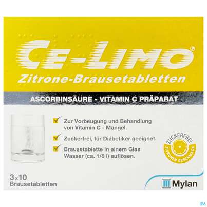 Ce-limo Zitrone Brausetabl Bp3x1 30st, A-Nr.: 0010659 - 01