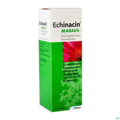 Sie sehen eine Packung Echinacin-madaus Flüssigkeit z Einnehmen 100ml, Produktbild: 02 Echinacin-madaus Flüssigkeit z Einnehmen 100ml, A-Nr.: 1287819 - 02