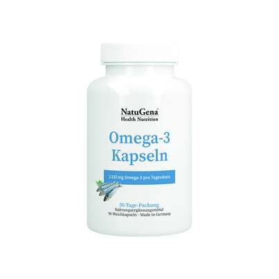 Sie sehen eine Packung Omega-3 Kapseln Fischöl Weichkapseln, Produktbild: 01 Omega-3 Kapseln Fischöl Weichkapseln, A-Nr.: 5901305 - 01