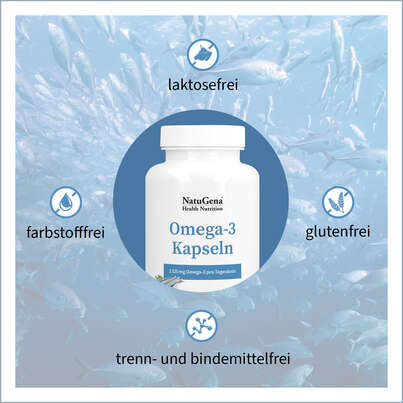 Sie sehen eine Packung Omega-3 Kapseln Fischöl Weichkapseln, Produktbild: 06 Omega-3 Kapseln Fischöl Weichkapseln, A-Nr.: 5901305 - 06