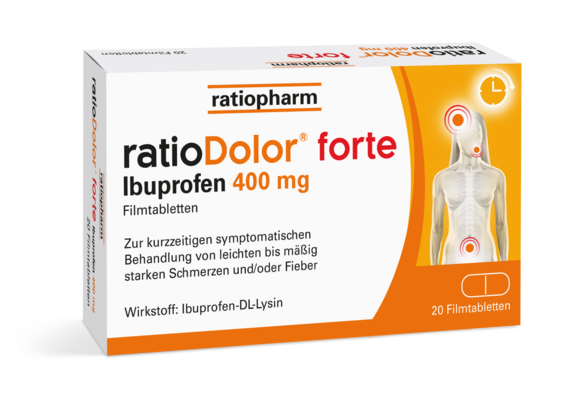 ratioDolor® forte Ibuprofen 400 mg Filmtabletten, A-Nr.: 5536142 - 01