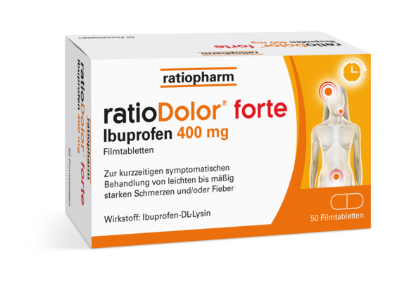 ratioDolor® forte Ibuprofen 400 mg Filmtabletten, A-Nr.: 5536159 - 01