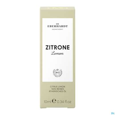 Sie sehen eine Packung Aetherische Oele Dr.eberhardt Bio Zitrone 10ml, Produktbild: 01 Aetherische Oele Dr.eberhardt Bio Zitrone 10ml, A-Nr.: 5765055 - 01