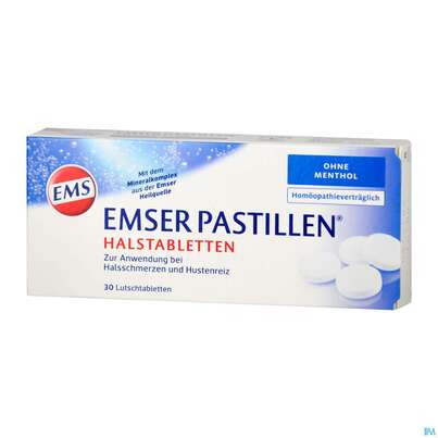 Sie sehen eine Packung Emser Pastillen/o.menthol 30st, Produktbild: 02 Emser Pastillen/o.menthol 30st, A-Nr.: 4371242 - 02