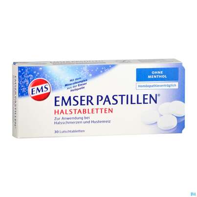 Sie sehen eine Packung Emser Pastillen/o.menthol 30st, Produktbild: 03 Emser Pastillen/o.menthol 30st, A-Nr.: 4371242 - 03