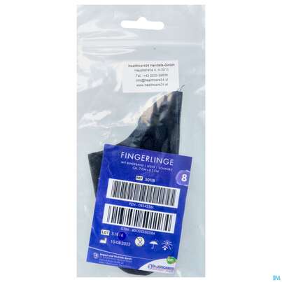 Sie sehen eine Packung Fingerlinge Nappaleder -healthcare24 Gr 8 Ju 50 1st, Produktbild: 01 Fingerlinge Nappaleder -healthcare24 Gr 8 Ju 50 1st, A-Nr.: 2801744 - 01