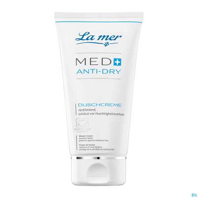 Sie sehen eine Packung La Mer Ohne Parfum Med+/anti Dry Duschcreme Tube 150ml, Produktbild: 01 La Mer Ohne Parfum Med+/anti Dry Duschcreme Tube 150ml, A-Nr.: 5204664 - 01