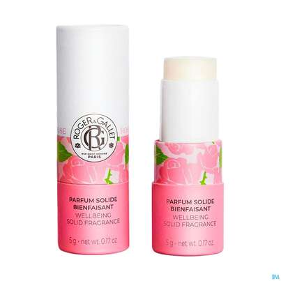 Sie sehen eine Packung Roger & Gallet Rose Wellbeing/solid Fragrance 5g, Produktbild: 03 Roger & Gallet Rose Wellbeing/solid Fragrance 5g, A-Nr.: 5889998 - 03