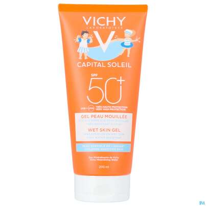 Sonnenprodukte Vichy/capital Soleil Kids Wet Skin Gel Lsf50 200ml, A-Nr.: 5232287 - 01