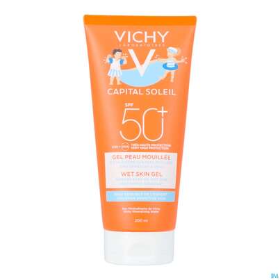 Sonnenprodukte Vichy/capital Soleil Kids Wet Skin Gel Lsf50 200ml, A-Nr.: 5232287 - 02