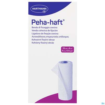 Sie sehen eine Packung Peha-haft Fixierbinde/latexfrei 4mx 10cm 1st, Produktbild: 02 Peha-haft Fixierbinde/latexfrei 4mx 10cm 1st, A-Nr.: 3328244 - 02