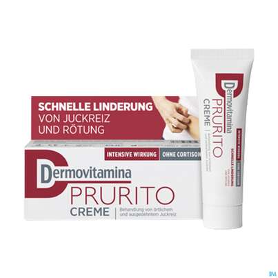 Sie sehen eine Packung Dermovitamina Prurito Creme 30ml, Produktbild: 01 Dermovitamina Prurito Creme 30ml, A-Nr.: 4352782 - 01