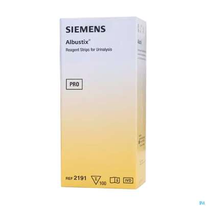 Diagnostika U.zubehoer Albustix Teststreifen Siemens Harnanalyse 50st, A-Nr.: 4340069 - 01