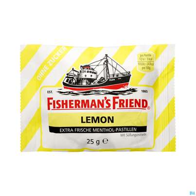 Fisherman's Friend Pastillen Ohne Zucker Lemon Beutel 25g, A-Nr.: 2143790 - 01