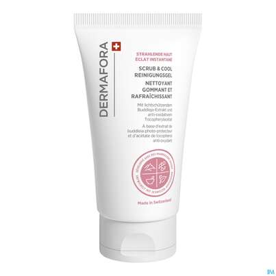 Sie sehen eine Packung Dermafora Strahlende Haut Peeling/reinigungsgel 75ml, Produktbild: 01 Dermafora Strahlende Haut Peeling/reinigungsgel 75ml, A-Nr.: 5561306 - 01