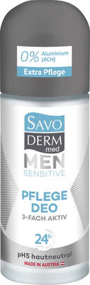 Savoderm med MEN SENSITIVE Pflege Deo Roll-on 3-Fach Aktiv 50ml, A-Nr.: 4345569 - 01