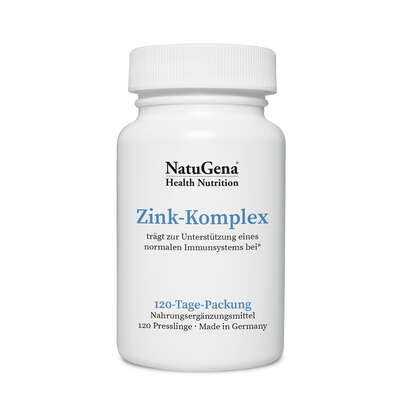 Sie sehen eine Packung NatuGena Zink-Komplex Presslinge, Produktbild: 01 NatuGena Zink-Komplex Presslinge, A-Nr.: 5404328 - 01