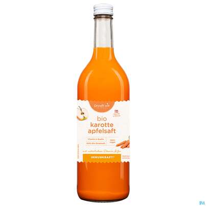 Sie sehen eine Packung Gewusst Wie Bio Saft Karotte Apfel 750ml, Produktbild: 02 Gewusst Wie Bio Saft Karotte Apfel 750ml, A-Nr.: 4399832 - 02